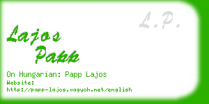 lajos papp business card